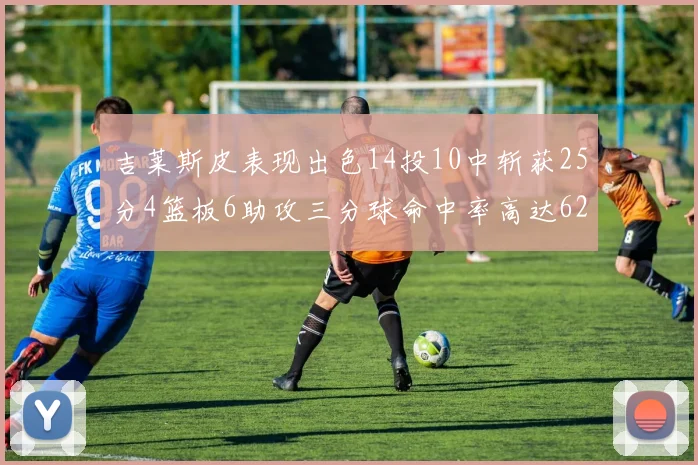 吉莱斯皮表现出色14投10中斩获25分4篮板6助攻三分球命中率高达625